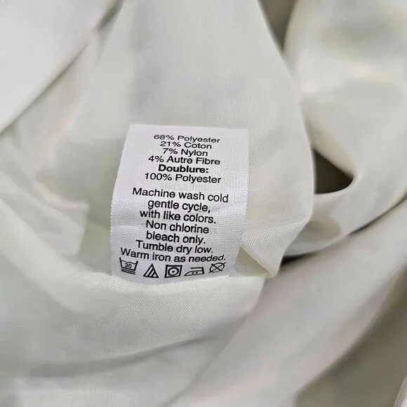 J. CREW F Women Sz 10 Gold Blue White Metallic Jacquard Brocade Skirt Lined Zip - Picture 10 of 10